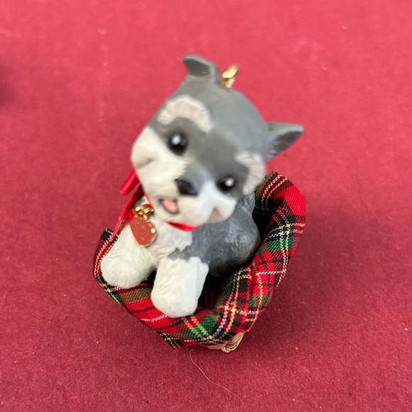 Puppy Love #2 Ornamnet- HALLMARK- Schnauzer 1992 - Picture 1 of 1